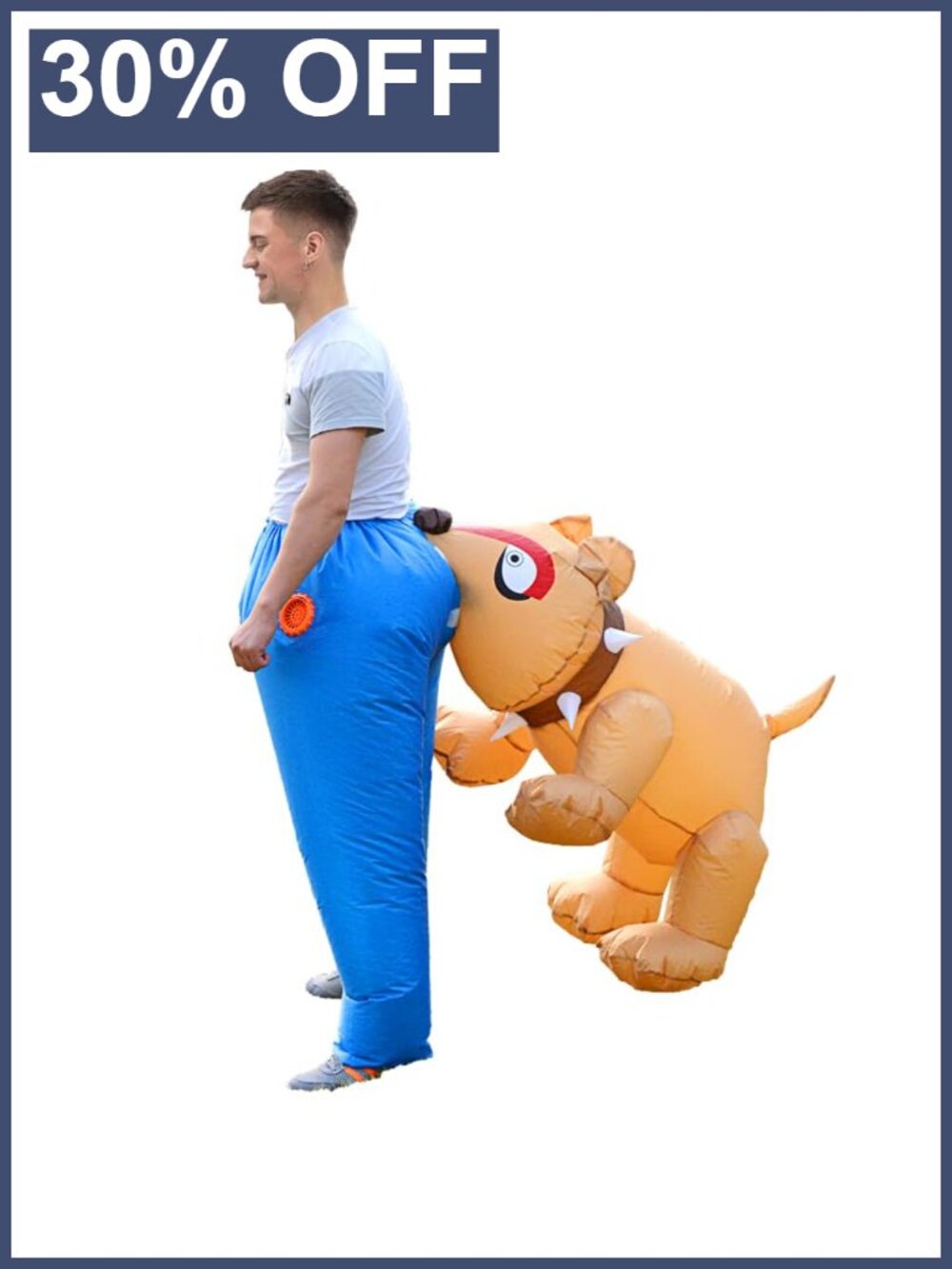 Inflatable Dog Bite Costume Adult Blow Up Funny Halloween Party Cosplay